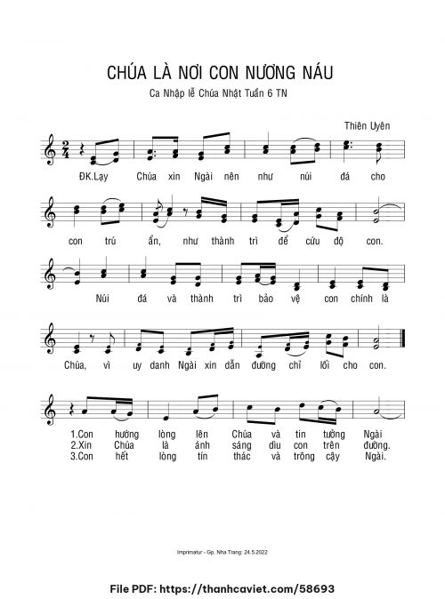 Chúa là nơi con nương náu - Sr. Thiên Uyên - trang 1