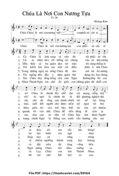 Chúa là nơi con nương tựa - Lm. Hoàng Kim - trang 1
