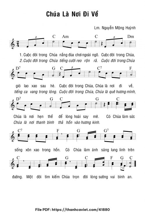 Chúa là nơi đi về - Lm. Nguyễn Mộng Huỳnh - trang 1