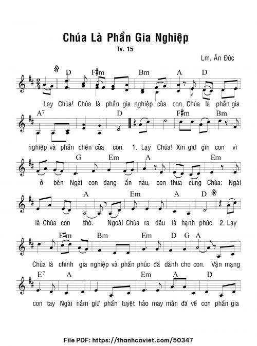 Chúa là phần gia nghiệp - Lm. Ân Đức - trang 1