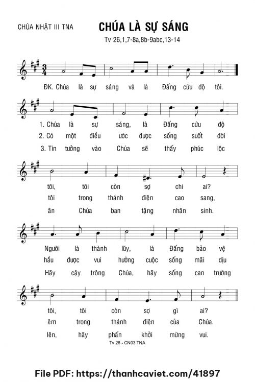 Chúa là sự sáng - Lm. Bạch Vân - trang 1