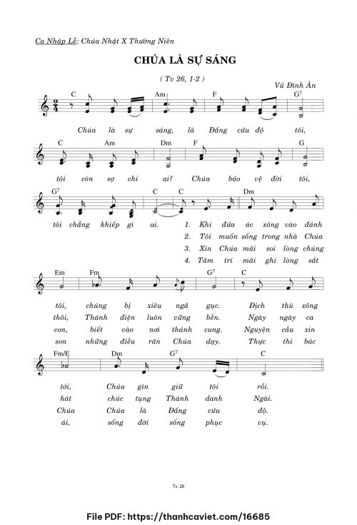 Chúa là sự sáng - Vũ Đình Ân - trang 1