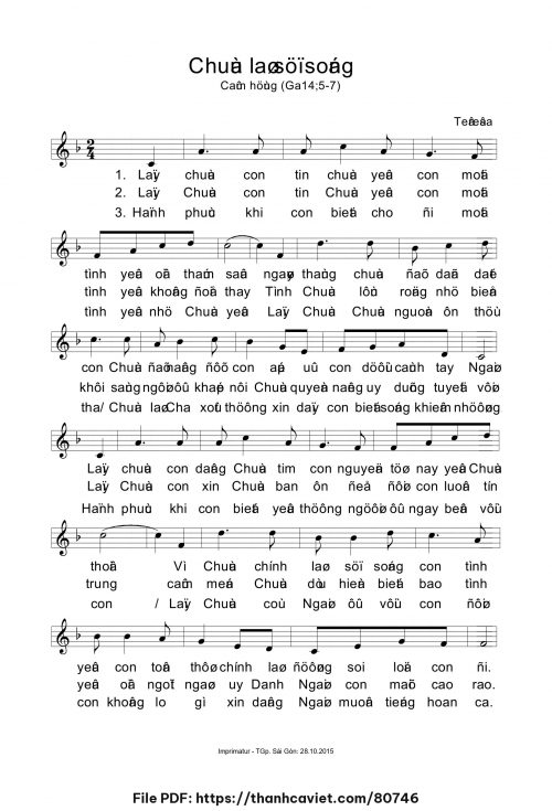 Chúa là sự sống - Sr. Têrêsa - trang 1