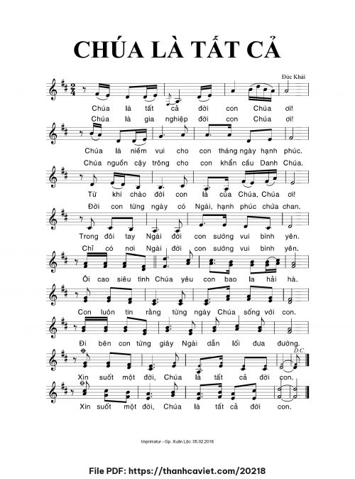 Chúa là tất cả - Đức Khải - trang 1