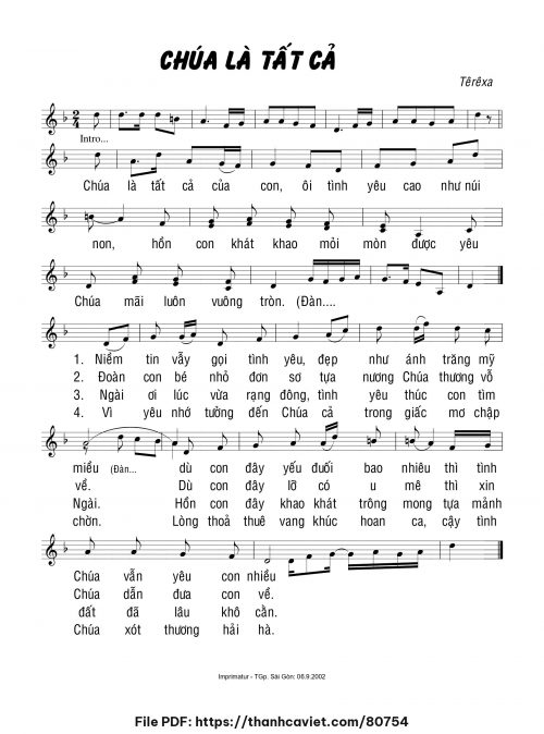 Chúa là tất cả - Sr. Têrêsa - trang 1
