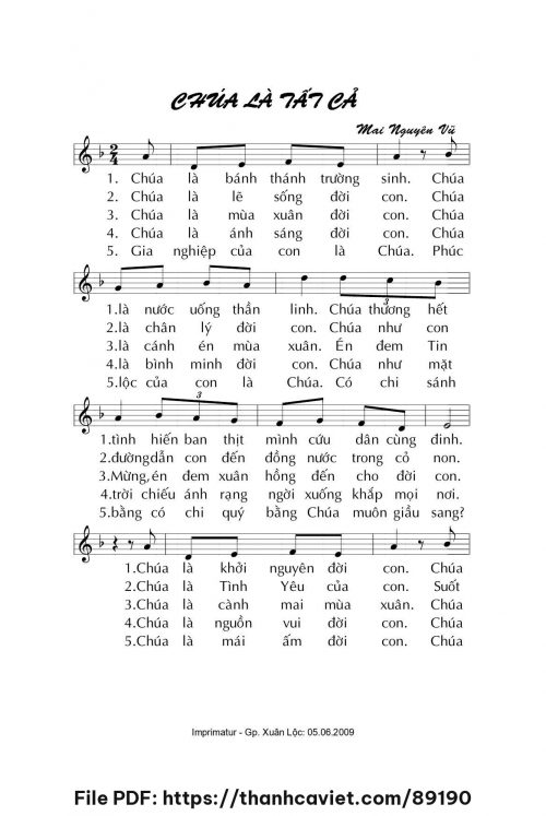 Chúa là tất cả - Mai Nguyên Vũ - trang 1