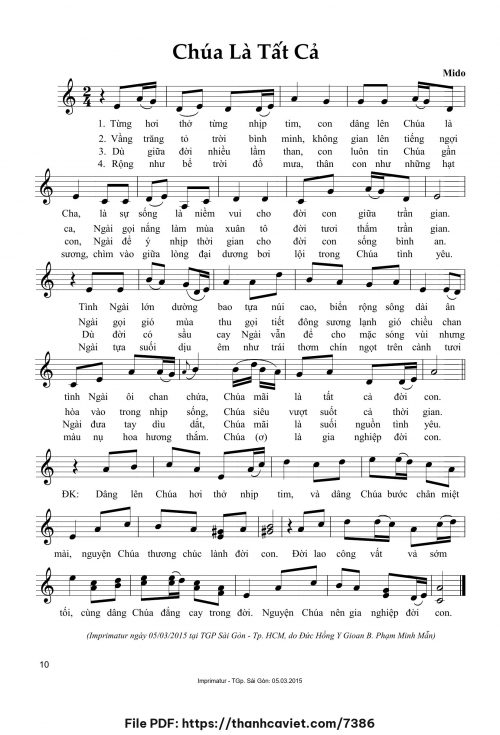Chúa là tất cả - Mido - trang 1