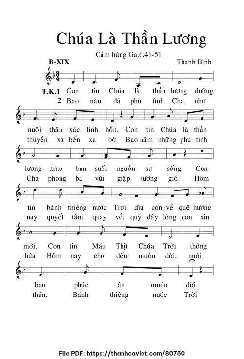 Chúa là thần lương - Lm. Thanh Bình - trang 1