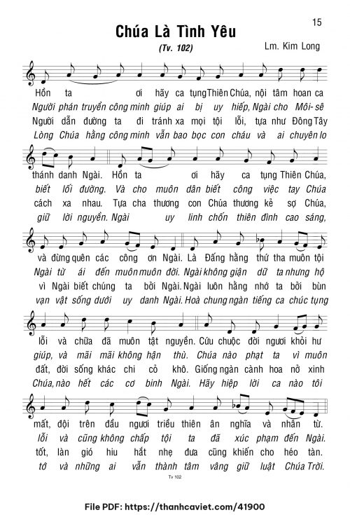Chúa là tình yêu - Lm. Kim Long - trang 1