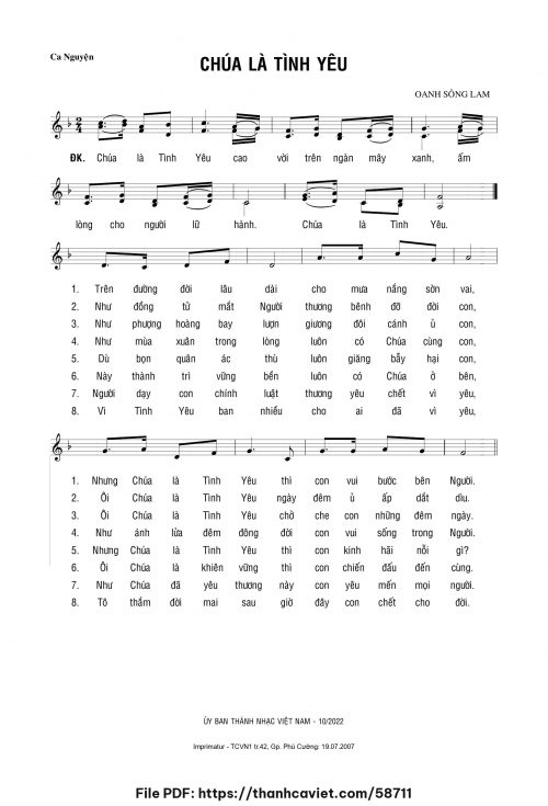 Chúa là tình yêu - Lm. Oanh Sông Lam - trang 1