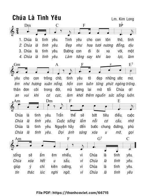 Chúa là tình yêu - Lm. Kim Long - trang 1
