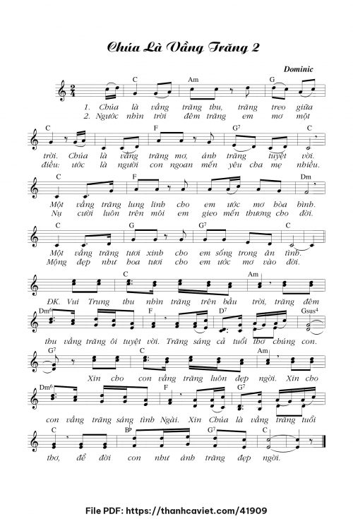 Chúa là vầng trăng 2 - Lm. Dominic - trang 1
