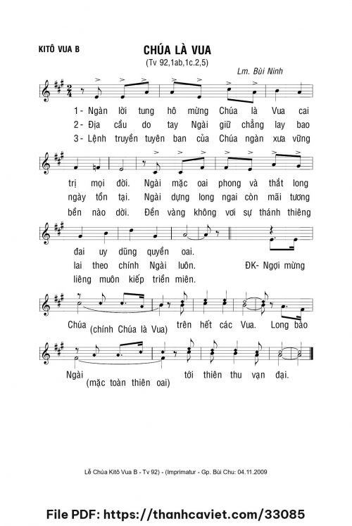 Chúa là Vua - Lm. Bùi Ninh - trang 1