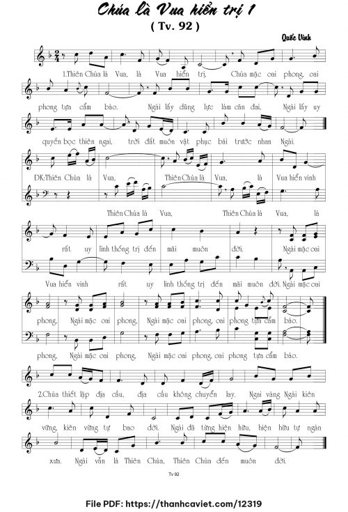 Chúa là Vua hiển trị 1 - Quốc Vinh - trang 1