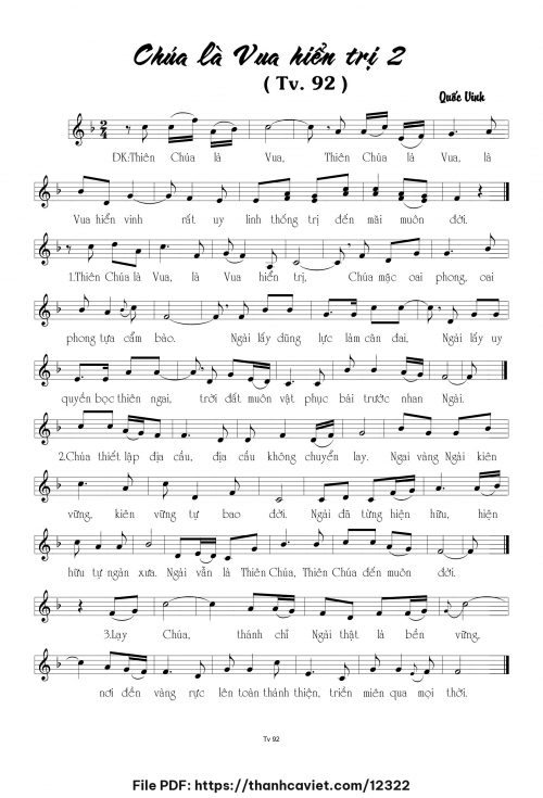 Chúa là Vua hiển trị 2 - Quốc Vinh - trang 1