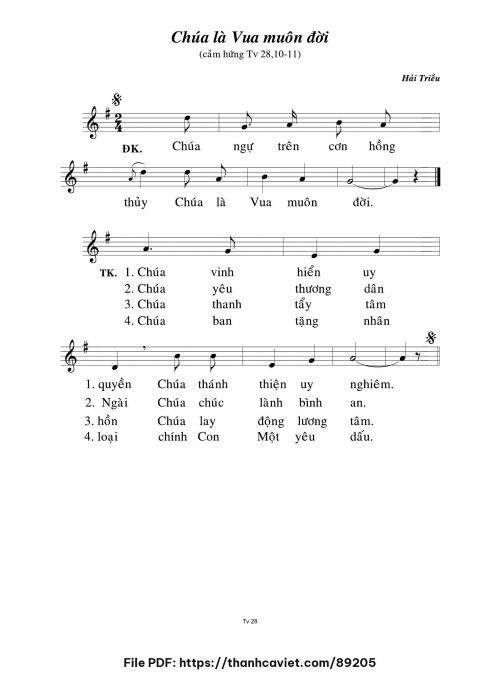 Chúa là Vua muôn đời - Hải Triều - trang 1