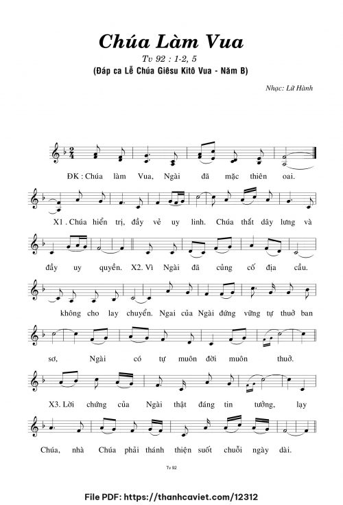 Chúa làm Vua - Lữ Hành - trang 1