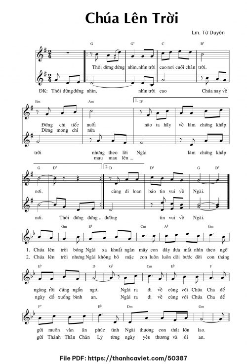 Chúa lên Trời - Lm. Từ Duyên - trang 1