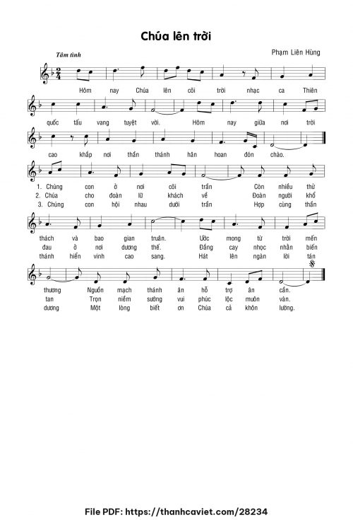 Chúa lên trời - Lm. Phạm Liên Hùng - trang 1