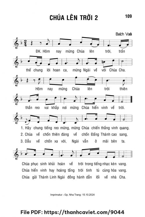 Chúa lên trời 2 - Lm. Bạch Vân - trang 1