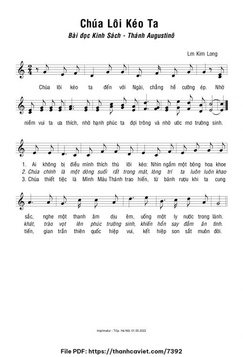 Chúa lôi kéo ta - Lm. Kim Long - trang 1