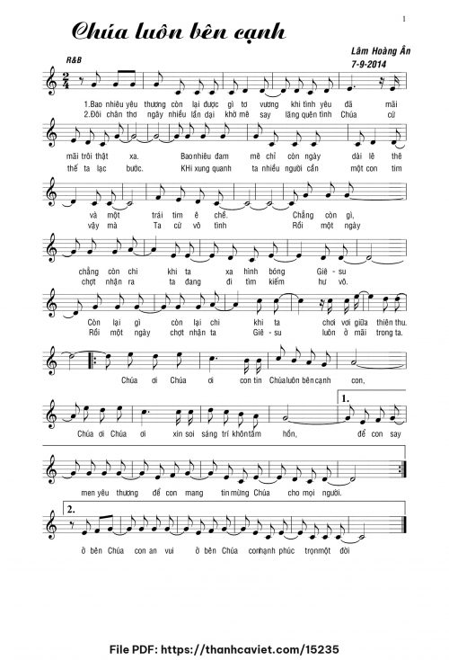 Chúa luôn bên cạnh - Lm. Lâm Hoàng Ân - trang 1