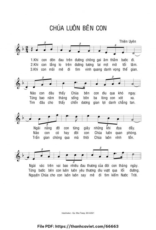 Chúa luôn bên con - Sr. Thiên Uyên - trang 1