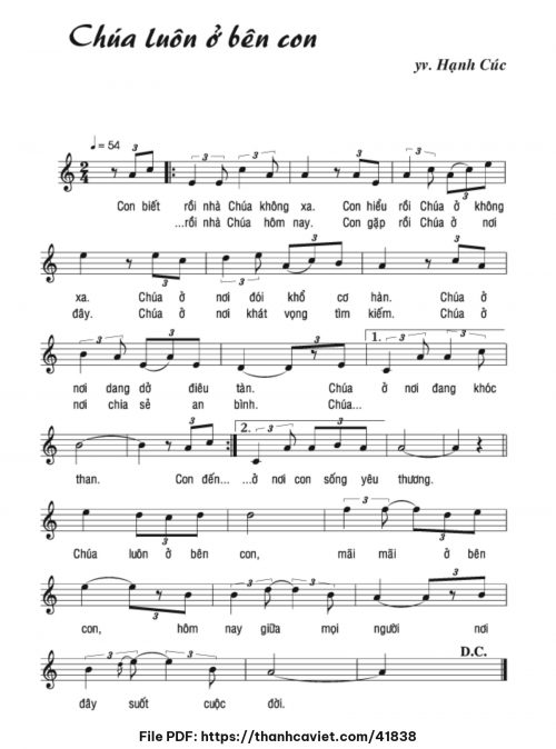 Chúa luôn ở bên con - Ý Vũ - Hạnh Cúc - trang 1