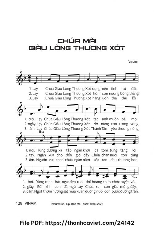 Chúa mãi giàu lòng thương xót - Vinam - trang 1