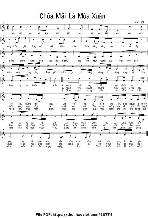 Chúa mãi là mùa xuân - Hồng Bính - trang 1