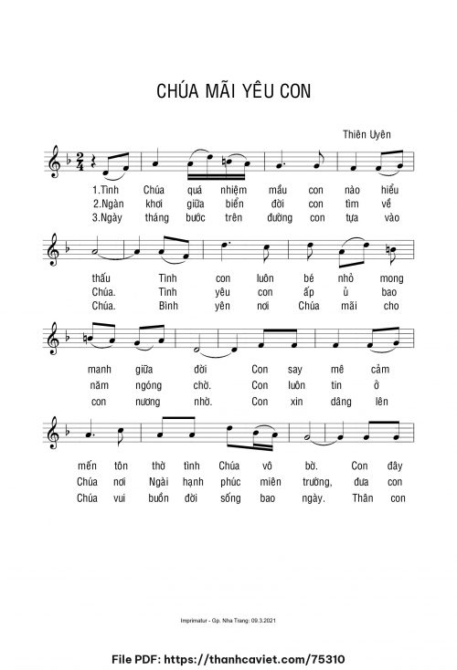 Chúa mãi yêu con - Sr. Thiên Uyên - trang 1