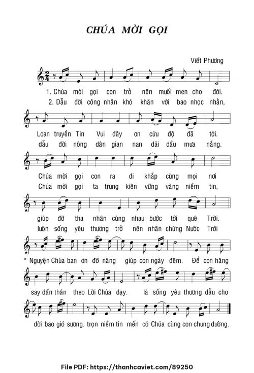 Chúa mời gọi - Viết Phương - trang 1