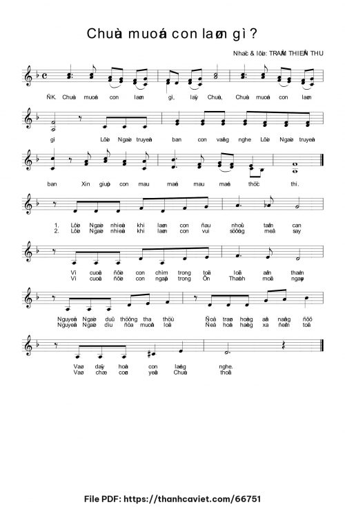 Chúa muốn con làm gì - Trầm Thiên Thu - trang 1