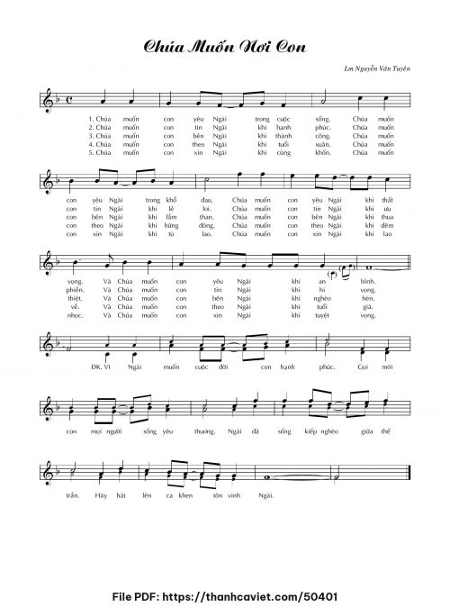 Chúa muốn nơi con - Lm. Nguyễn Văn Tuyên - trang 1