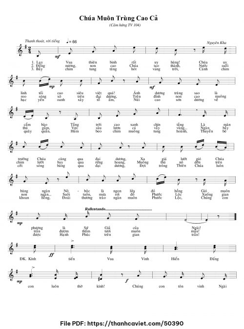Chúa muôn trùng cao cả - Nguyên Kha - trang 1