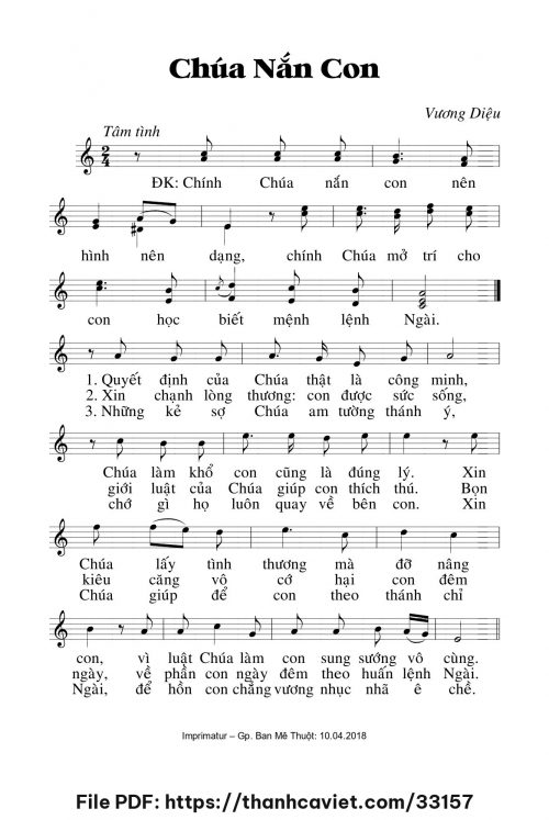 Chúa nắn con - Lm. Vương Diệu - trang 1