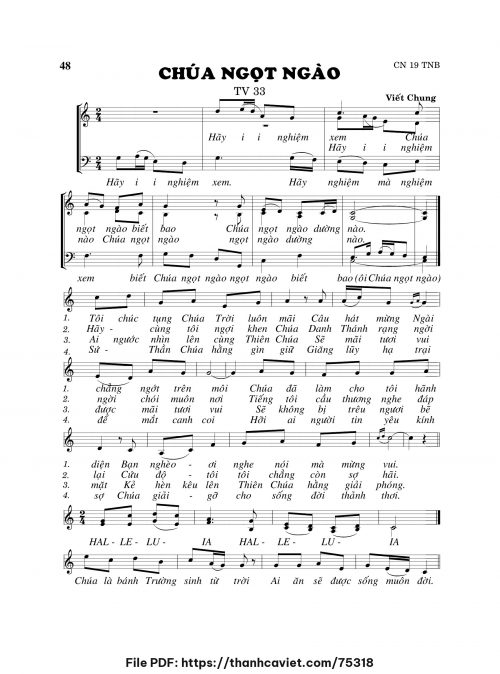 Chúa ngọt ngào - Viết Chung - trang 1