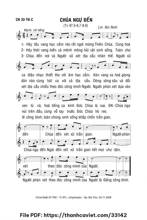 Chúa ngự đến - Lm. Bùi Ninh - trang 1