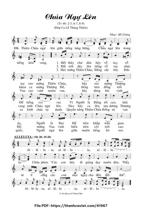 Chúa ngự lên - Mi Giáng - trang 1