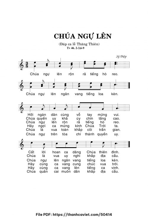 Chúa ngự lên - Sỹ Điệp - trang 1