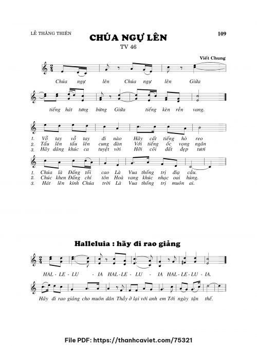 Chúa ngự lên - Viết Chung - trang 1