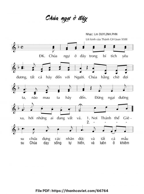 Chúa ngự ở đây - Lm. DUYLINH.PHN - trang 1
