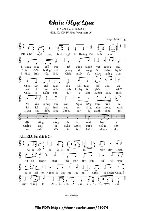 Chúa ngự qua - Mi Giáng - trang 1