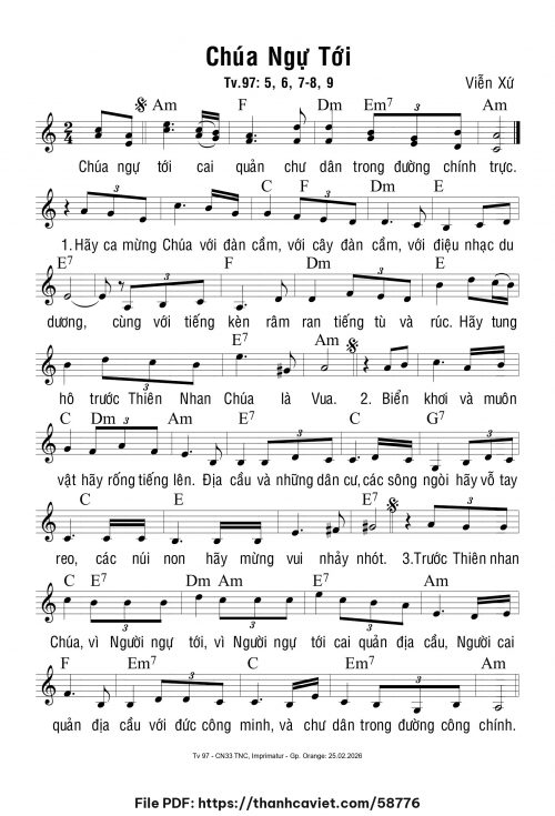 Chúa ngự tới - Viễn Xứ - trang 1