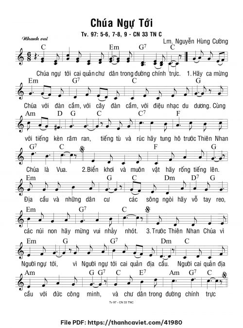 Chúa ngự tới - Lm. Nguyễn Hùng Cường - trang 1