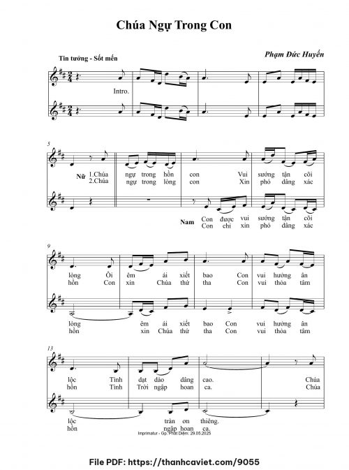 Chúa ngự trong con - Phạm Đức Huyến - trang 1