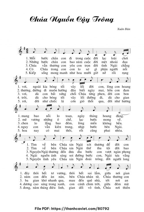 Chúa nguồn cậy trông - Xuân Đàn - trang 1