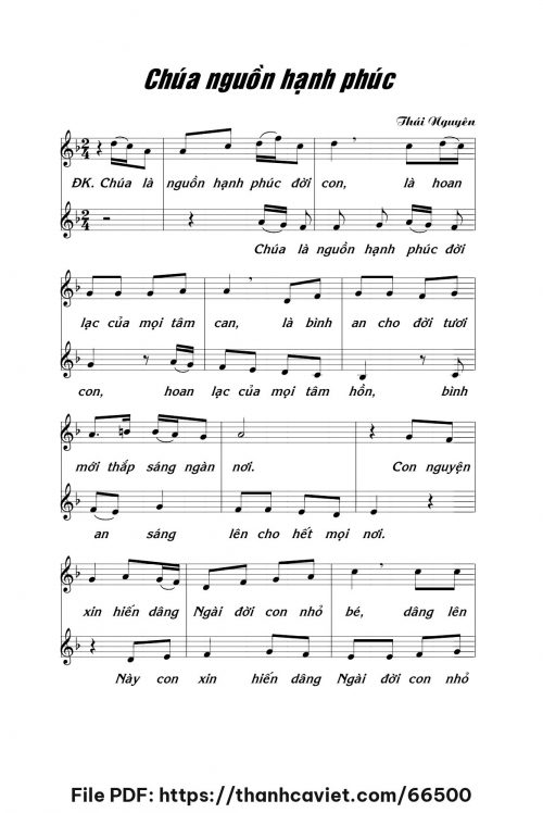 Chuá nguồn hạnh phúc - Lm. Thái Nguyên - trang 1