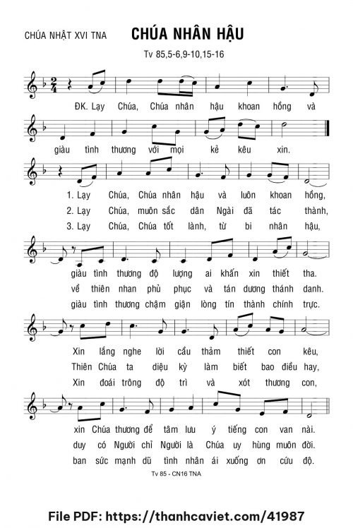 Chúa nhân hậu - Lm. Bạch Vân - trang 1