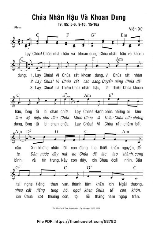 Chúa nhân hậu và khoan dung - Viễn Xứ - trang 1